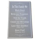 C&F Wooden In This Family We (Grey) Quote Plaque